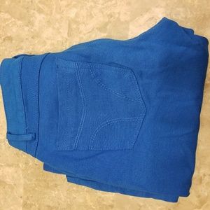 Very skinny electric blue jeggings size M